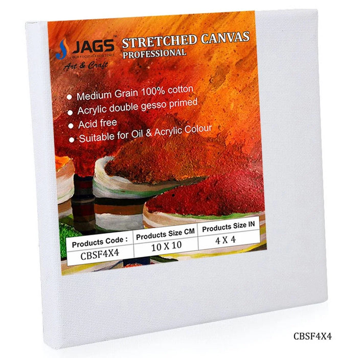 Canvas Board Stretched Frame 4X4inch