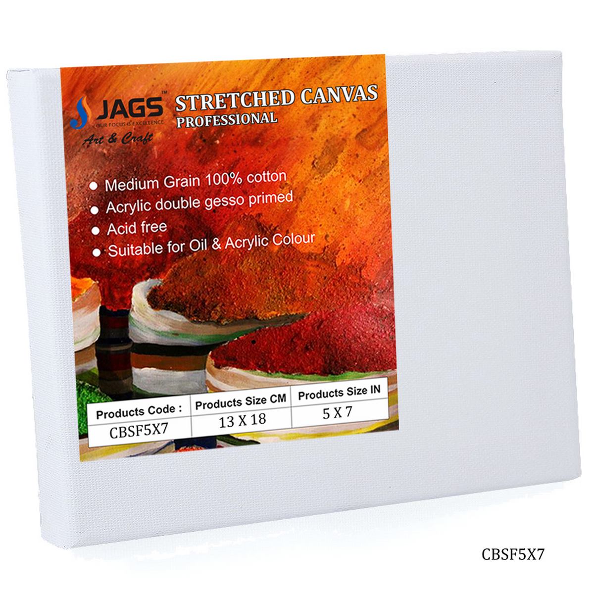 jags-mumbai canvas Boards Canvas Board Stretched Frame 5X7inch CBSF5X7