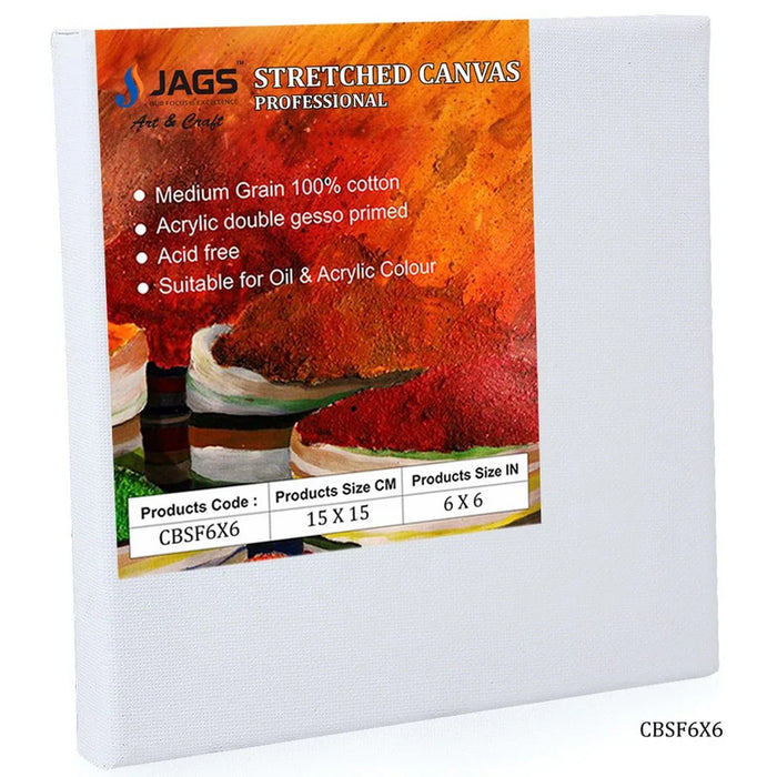Canvas Board Stretched Frame 6X6inch