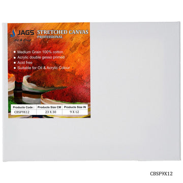 Canvas Board Stretched Frame 9X12inch