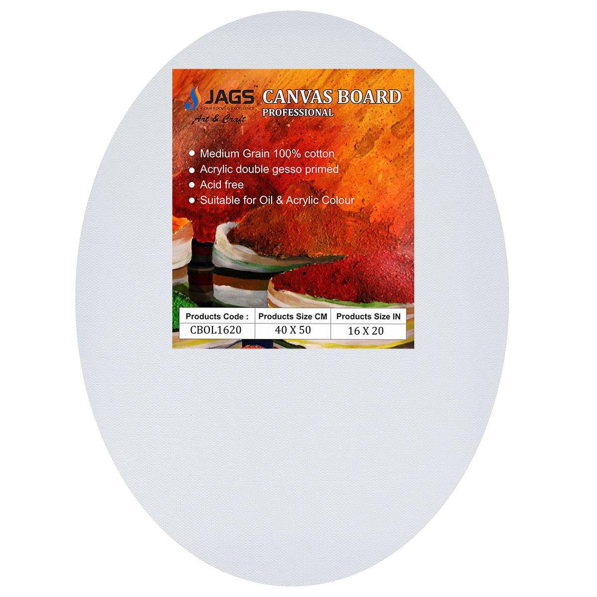 jags-mumbai canvas Boards Canvas Board Stretched Frame (Oval 16X20)