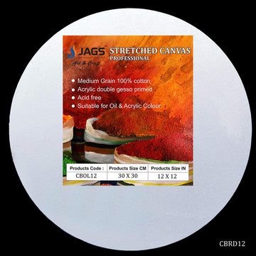 jags-mumbai canvas Boards Canvas Board Stretched Frame Round 12Inch