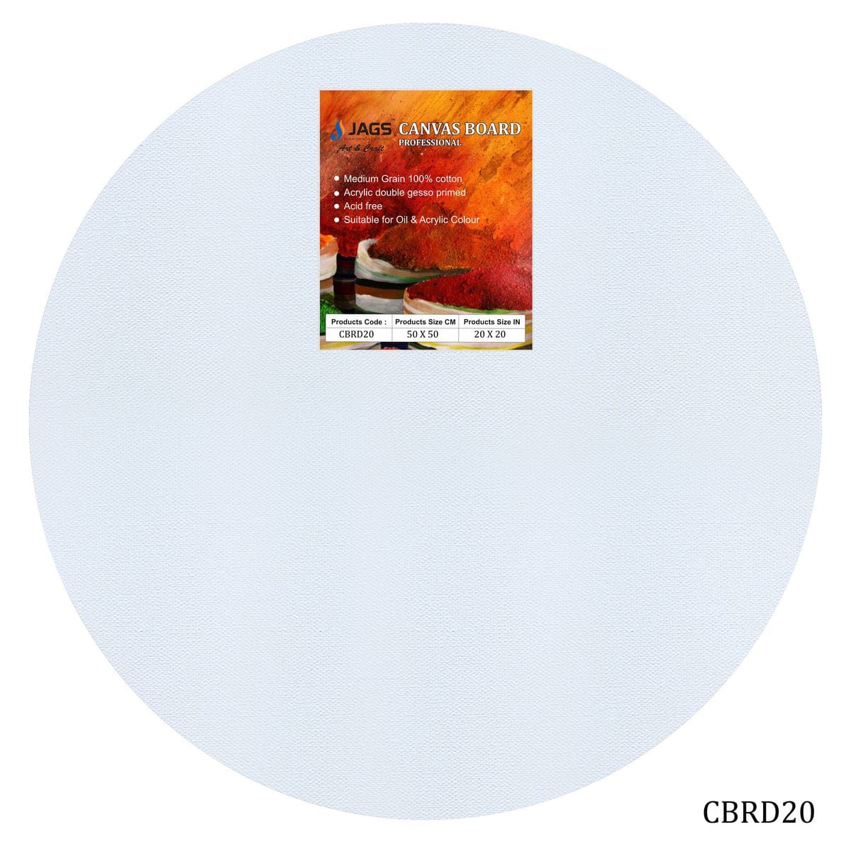 jags-mumbai canvas Boards Canvas Board Stretched Frame Round 20Inch CBRD20