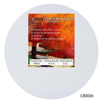 jags-mumbai canvas Boards Canvas Board Stretched Frame Round 6Inch CBRD6