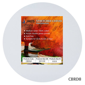 jags-mumbai canvas Boards Canvas Board Stretched Frame Round 8Inch CBRD8