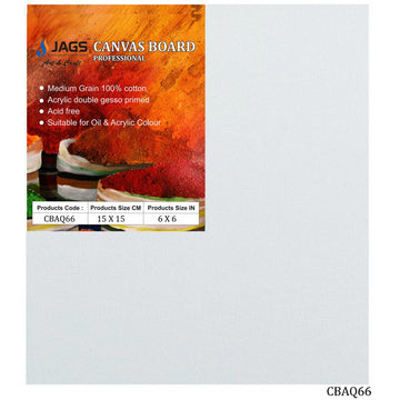 jags-mumbai Canvas Canvas Board Artist Quality White 6X6Inch CBAQ66