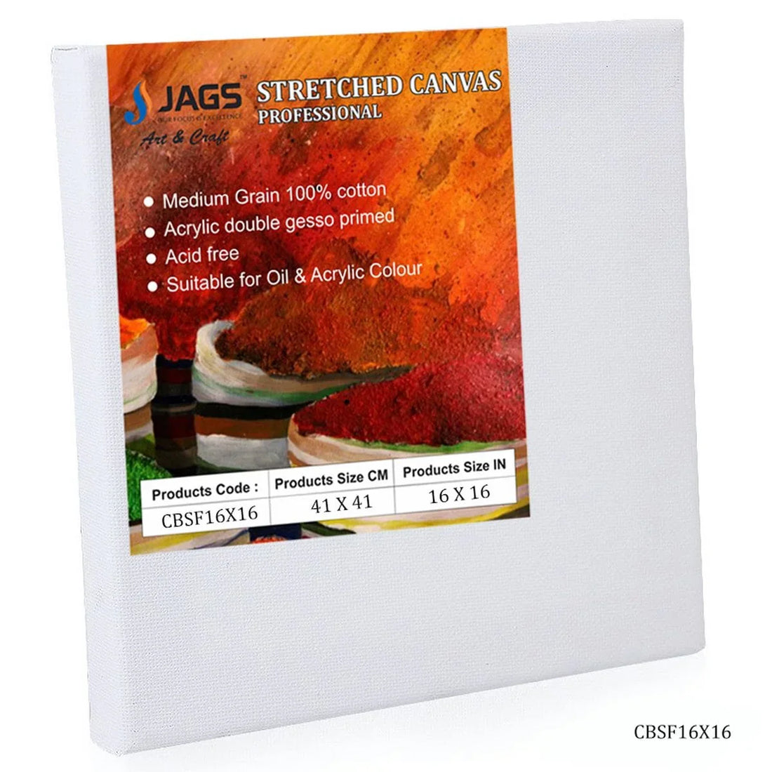 jags-mumbai Canvas Canvas Board Stretched Frame 16X16inch CBSF16X16