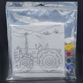 jags-mumbai Canvas DIY Painting Kit: Stretched Canvas with Pre-drawn Pictures and Free Colors 8x8 Inches