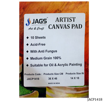 jags-mumbai Canvas Premium Artist Canvas Pad - 14X18 Inch