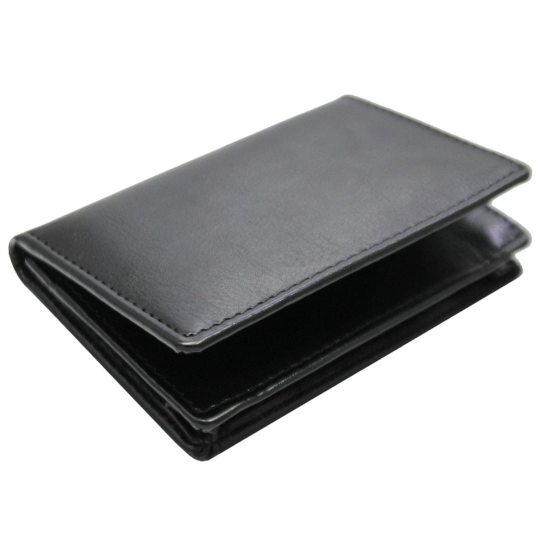 jags-mumbai Card Holders & Name Badges Leather Card Holder Wallet Black