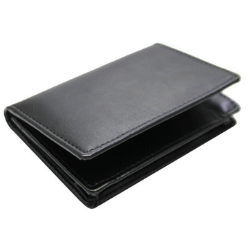 Leather Card Holder Wallet Black