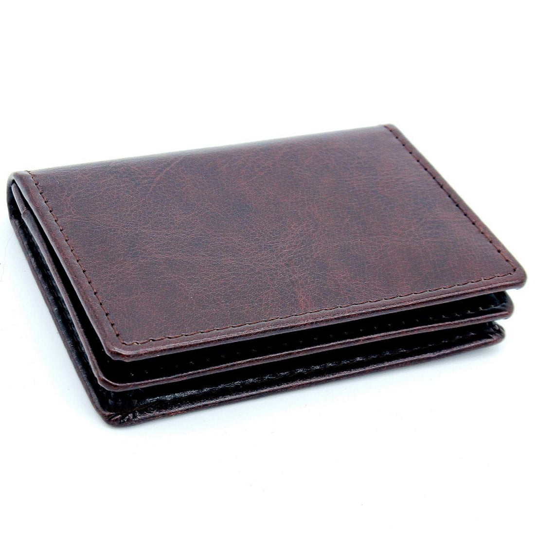 jags-mumbai Card Holders & Name Badges Leather Card Holder Wallet Brown