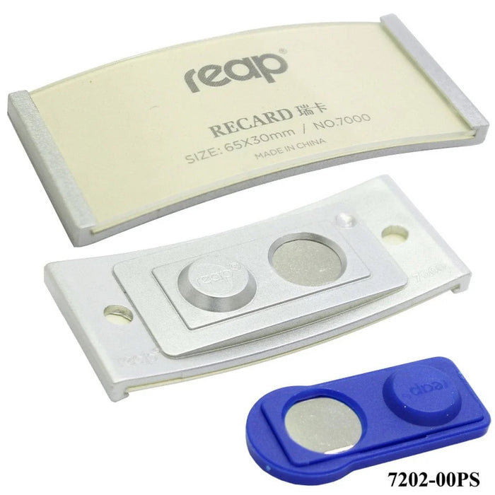 Magnetic Batch Silver 65X30mm Plastic Plate