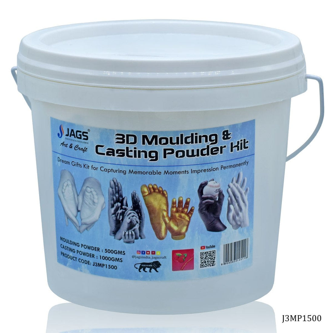 jags-mumbai Casting Kit Jags 3D Moulding Powder Molding 500G Casting 1000G