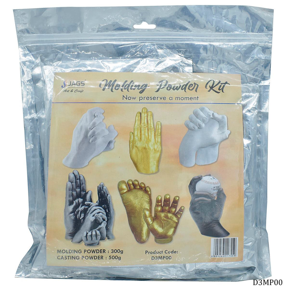 jags-mumbai Casting Kit (Ultra fast) 3D Casting Powder, hand casting kit for kids and adults