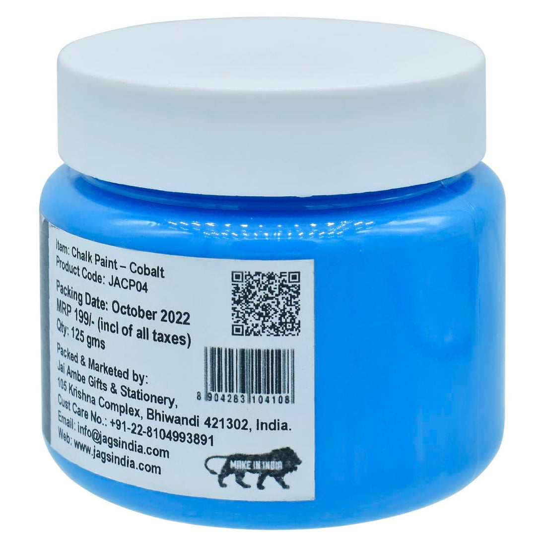 jags-mumbai Chalk Paint Jags Art Chalk Paint Cobalt 3.4fl Oz 125ML JACP04