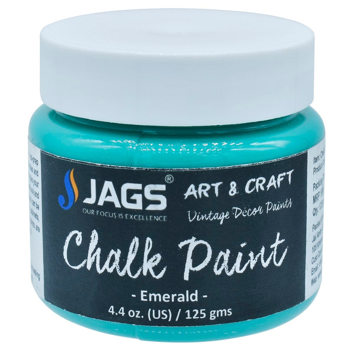 jags-mumbai Chalk Paint Jags Art Chalk Paint Emerald 4.4 Oz 125ML JACP07