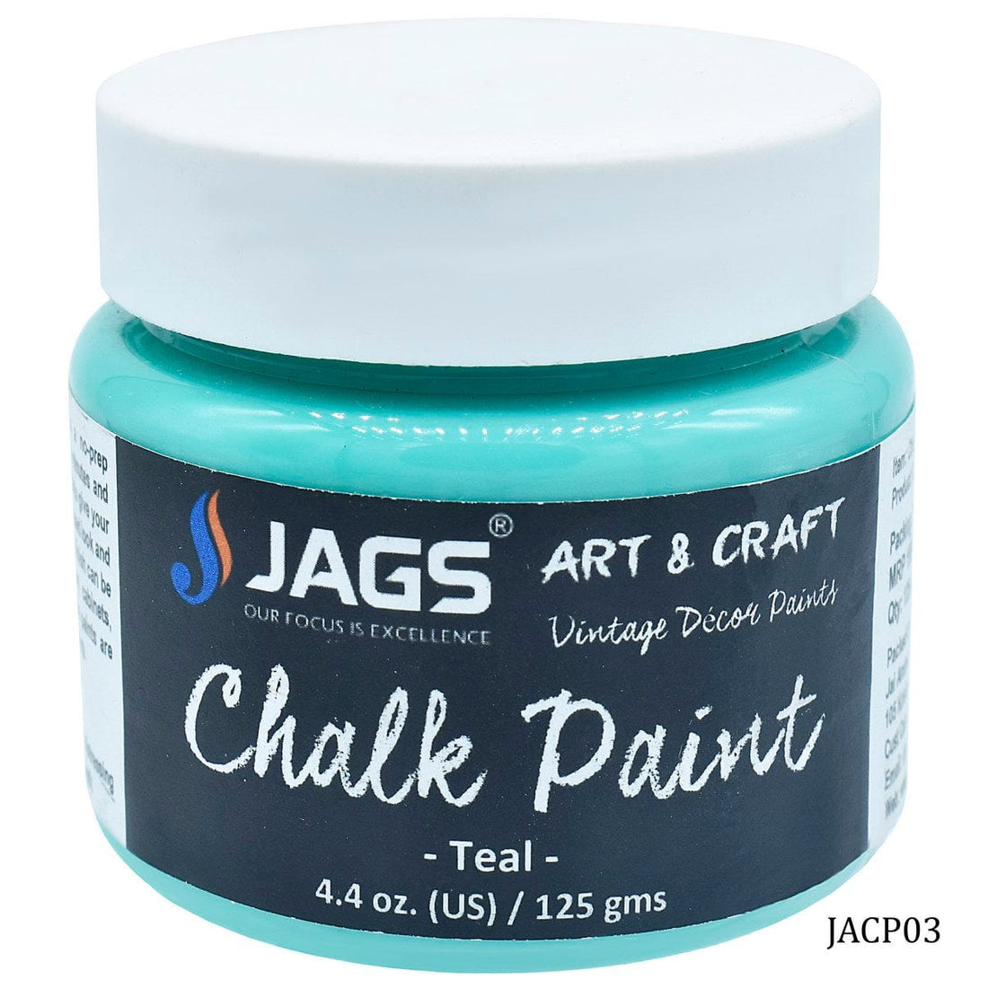 jags-mumbai Chalk Paint Jags Art Chalk Paint Teal 4.4Oz 125ML JACP03