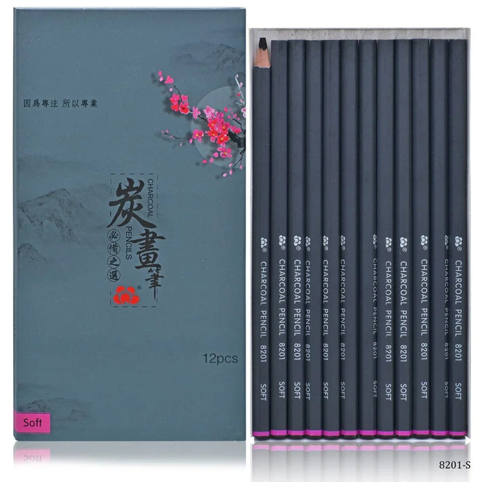Charcoal Pencil Set Of 12 Pcs