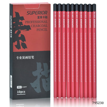 jags-mumbai Charcoal Pencils Superior Professional Charcoal Pencil 10Pcs S Soft