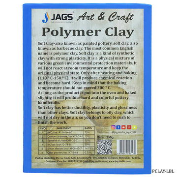 jags-mumbai Clay Polymer Clay 250gm Light Blue PCLAY-LBL