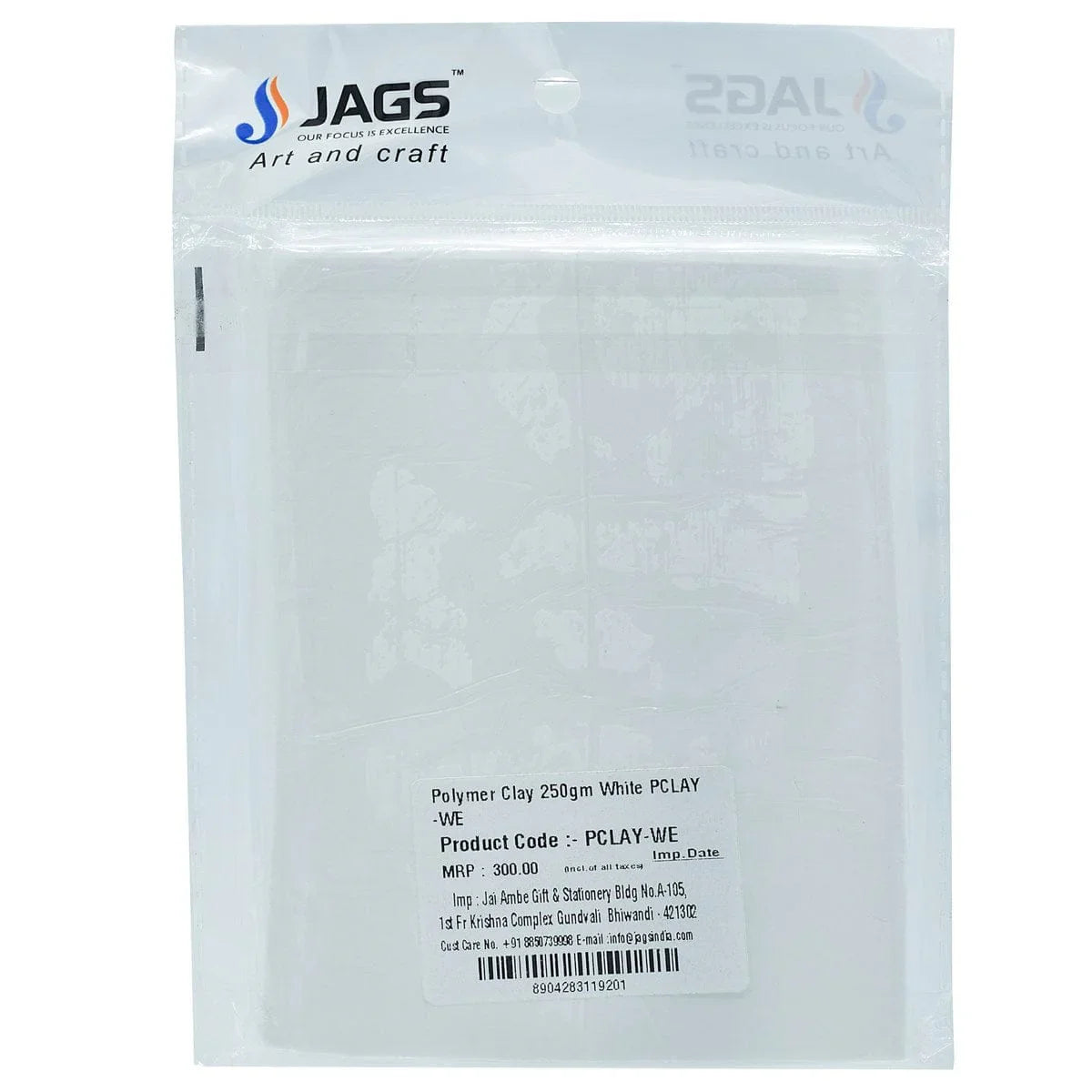 jags-mumbai Clay Polymer Clay 250gm White PCLAY-WE