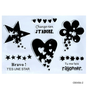 Clear Rubber Stamp 4*6 02