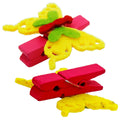 jags-mumbai Clip Enchanting Flutter: Craft Wooden Clip Set - 6-Piece Butterfly Collection