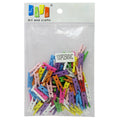 jags-mumbai Clip Mini Wonders: Wooden Clip Set - 100 Pcs Small Colorful Clips (25mm)