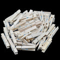 jags-mumbai Clip Timeless Elegance: Wooden Clip Set - 50 Pcs Big White Clips (60mm)