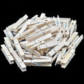 jags-mumbai Clip Timeless Elegance: Wooden Clip Set - 50 Pcs Big White Clips (60mm)