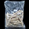 jags-mumbai Clip Timeless Elegance: Wooden Clip Set - 50 Pcs Big White Clips (60mm)