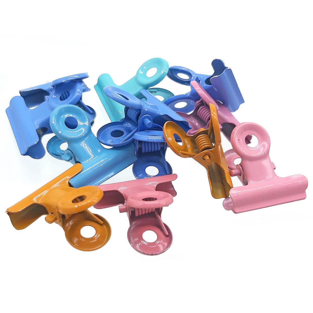jags-mumbai Clip VividClip: 15mm Colorful Metal Bulldog Clip - Stylishly Secure Your Documents with Flair
