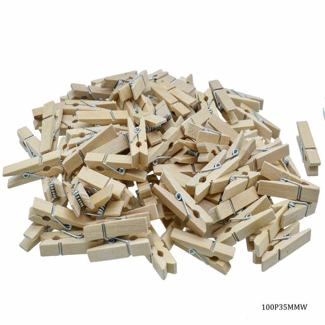 jags-mumbai Clip Wooden Clip 35MM 100pcs White