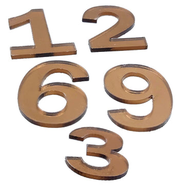 1 inch Acrylic Number For Clock copper 3,6,9,12