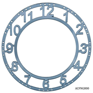 Acrylic clock frame number grey 8 inch