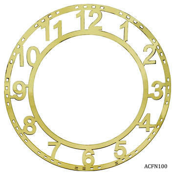 Acrylic Clock Frame Numerical Gold 10Inch