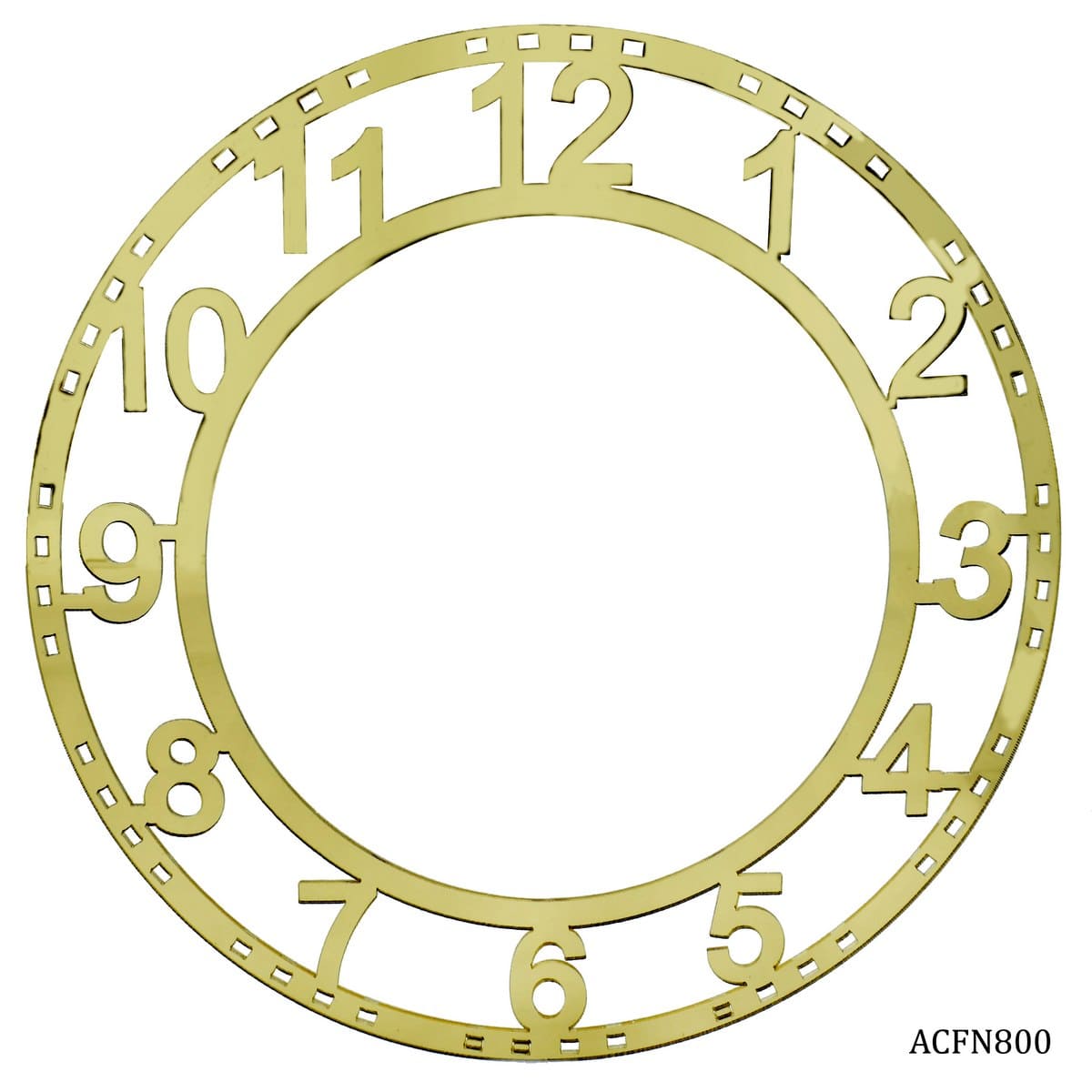 jags-mumbai Clock Making Material Acrylic Clock Frame Numerical Gold 8Inch