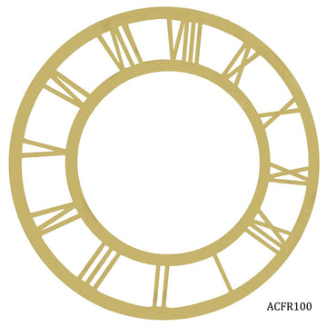 Acrylic clock frame Roman Nos Gold 10 inch