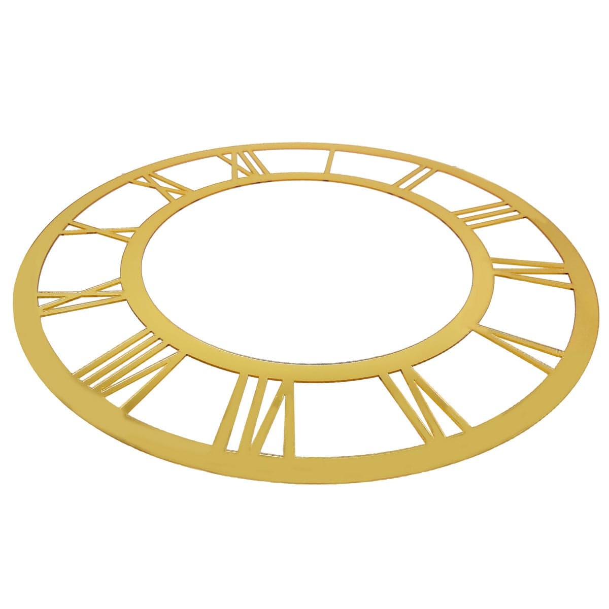 jags-mumbai Clock Making Material Acrylic clock frame Roman Nos Gold 10 inch