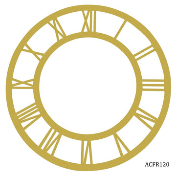 Acrylic clock frame Roman Nos Gold 12 inch