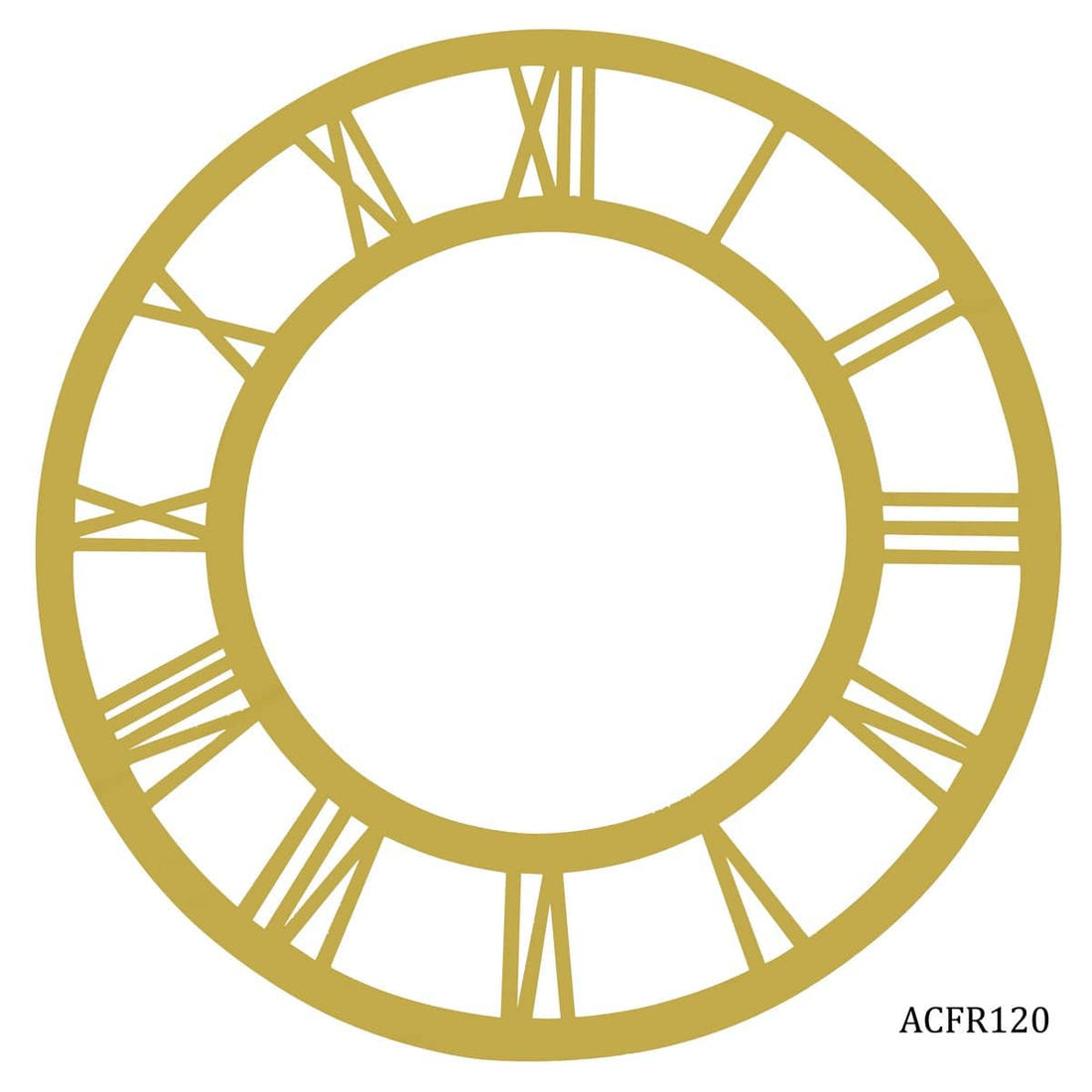 jags-mumbai Clock Making Material Acrylic clock frame Roman Nos Gold 12 inch