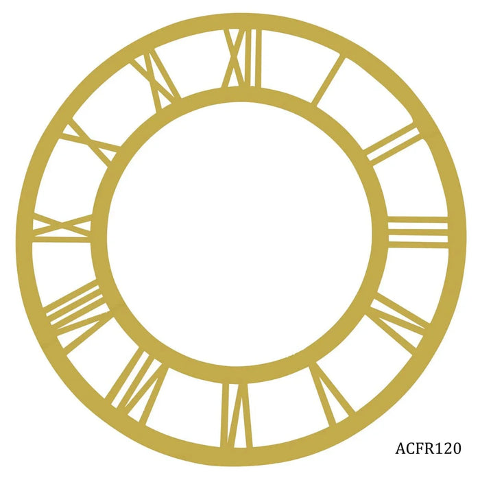 Acrylic clock frame Roman Nos Gold 12 inch
