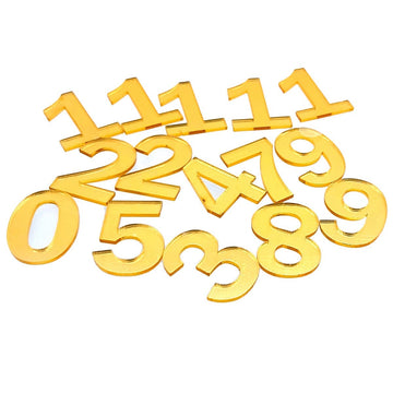 Acrylic Numericals For Clock Gold 12 Pc