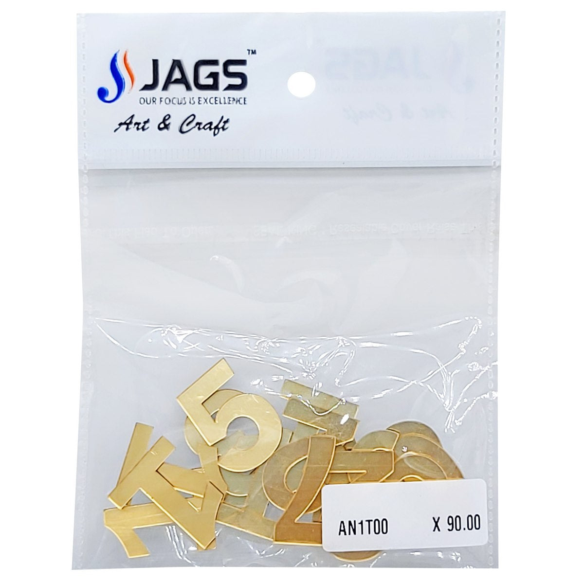 jags-mumbai Clock Making Material Acrylic Numericals For Clock Gold 12 Pc