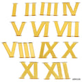 jags-mumbai Clock Making Material Acrylic Roman Number For Clock Gold 12PcSet