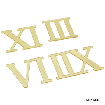 Acrylic Roman Number For Clock Gold 3,6,9,12