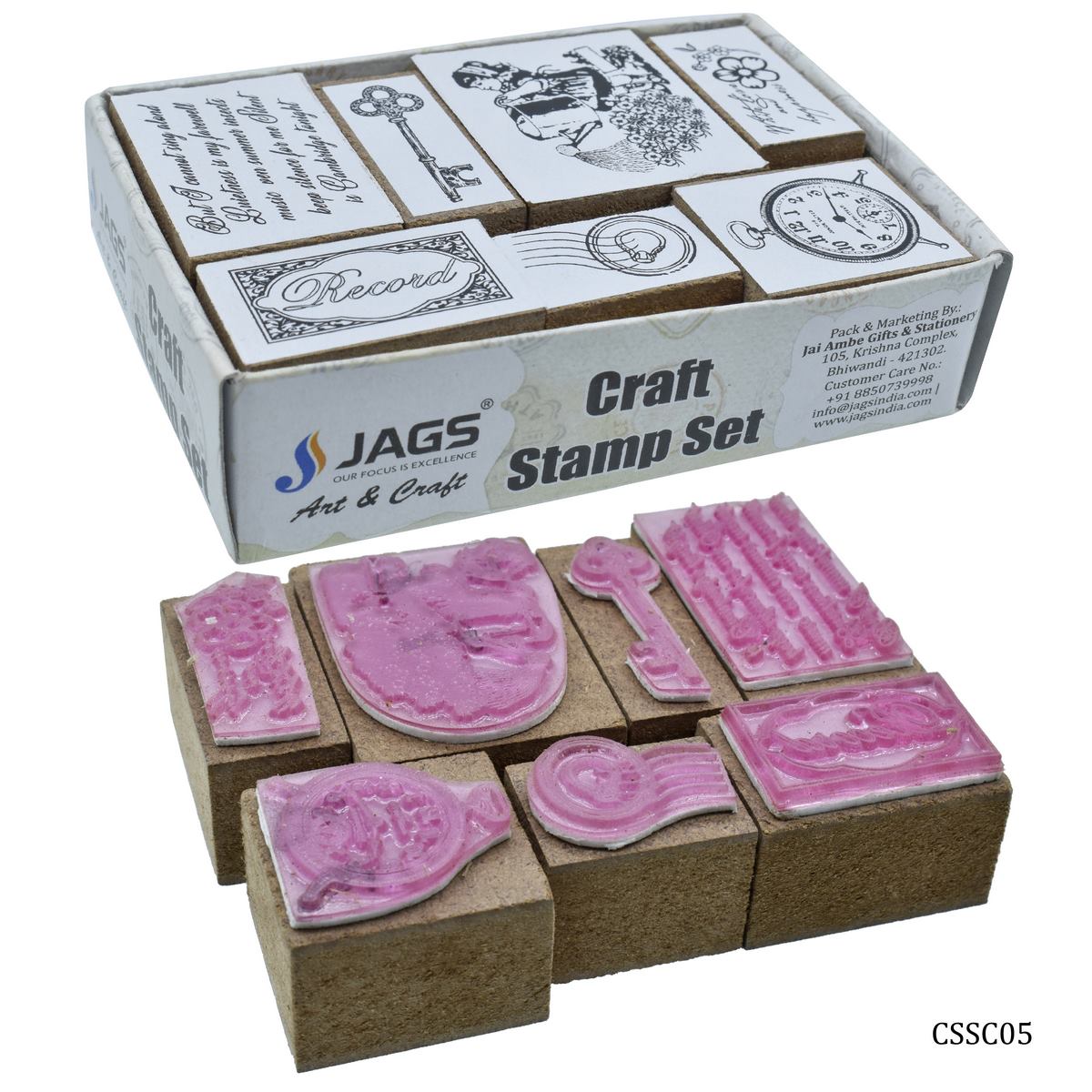 jags-mumbai Clock Making Material Craft Stamp Set Clock Key 7 Pcs Set CSSC05