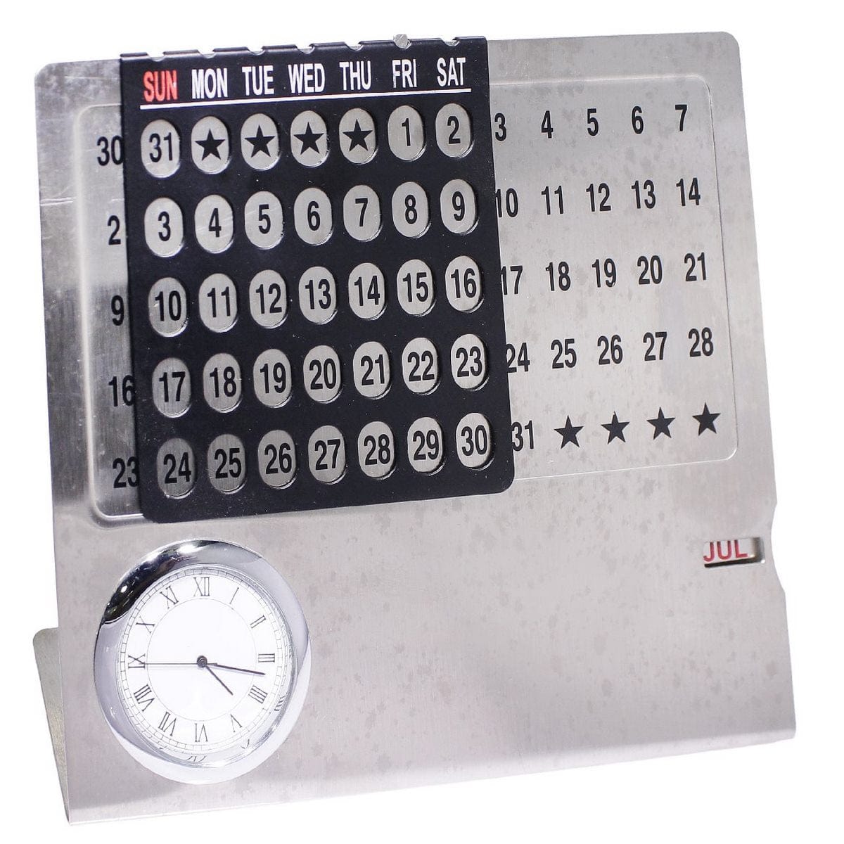 jags-mumbai Clock Making Material Life Time Calendar With Clock & Month