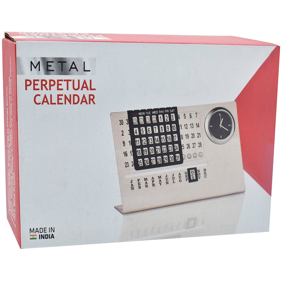 jags-mumbai Clock Making Material Life Time Calendar With Month Clock Silver